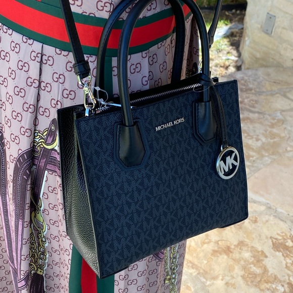 Michael Kors Mercer Medium signature satchel black - Picture 10 of 11